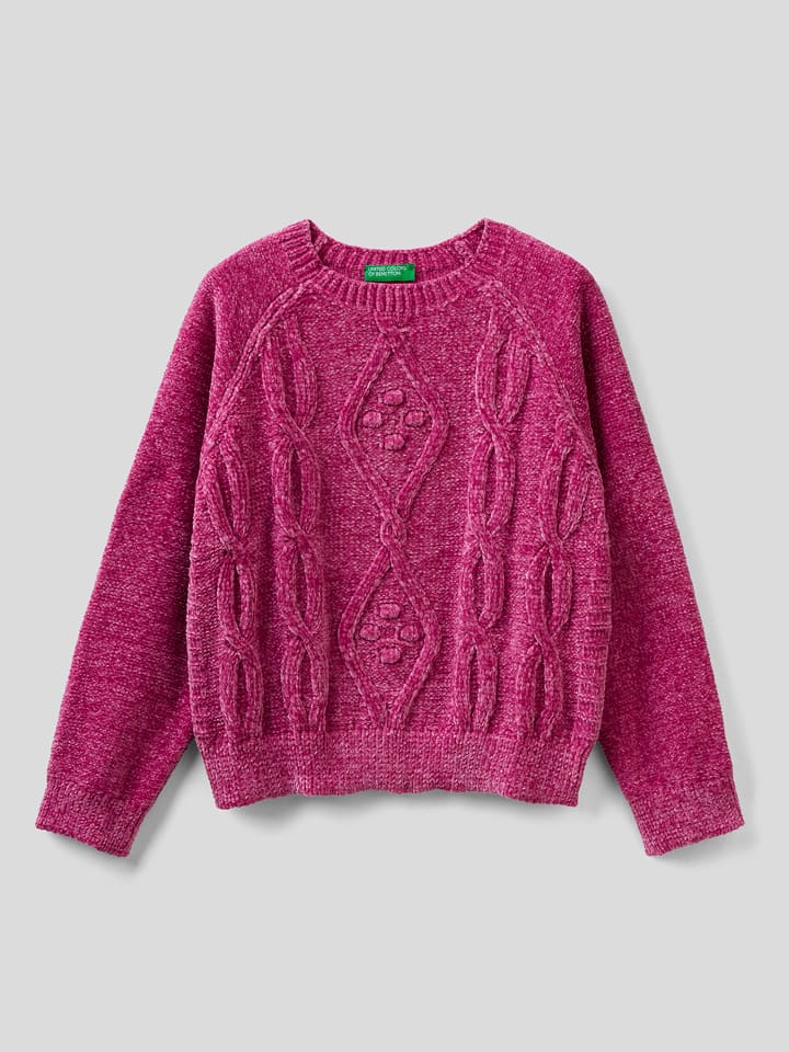 Benetton Sweter w kolorze różowym rozmiar: 122