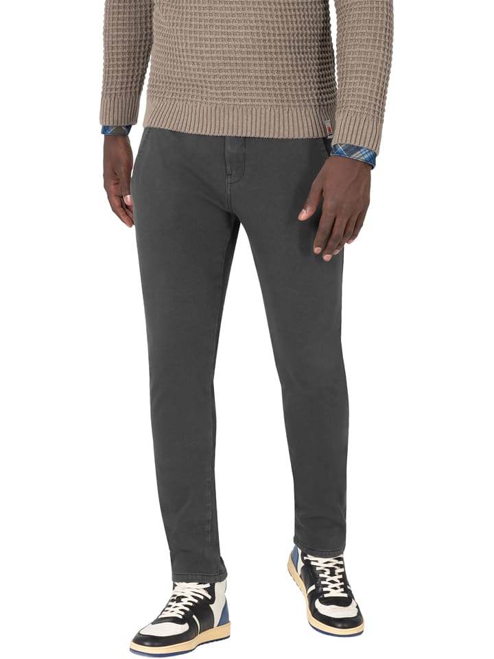 Timezone Spodnie chino "Janno" w kolorze antracytowym rozmiar: W32/L32