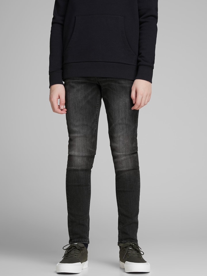 JACK & JONES Junior Dżinsy "Liam" - Skinny fit - w kolorze czarnym rozmiar: 176