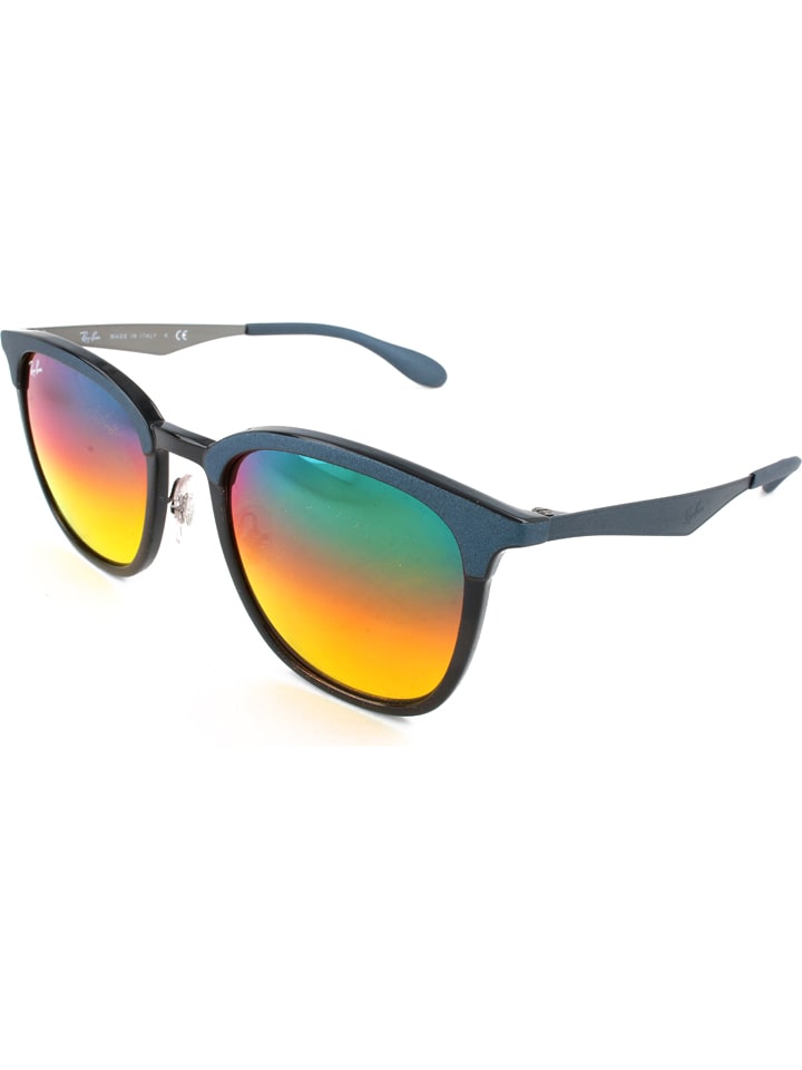 Ray Ban Damskie okulary przeciwsłoneczne w kolorze granatowym ze wzorem rozmiar: 51