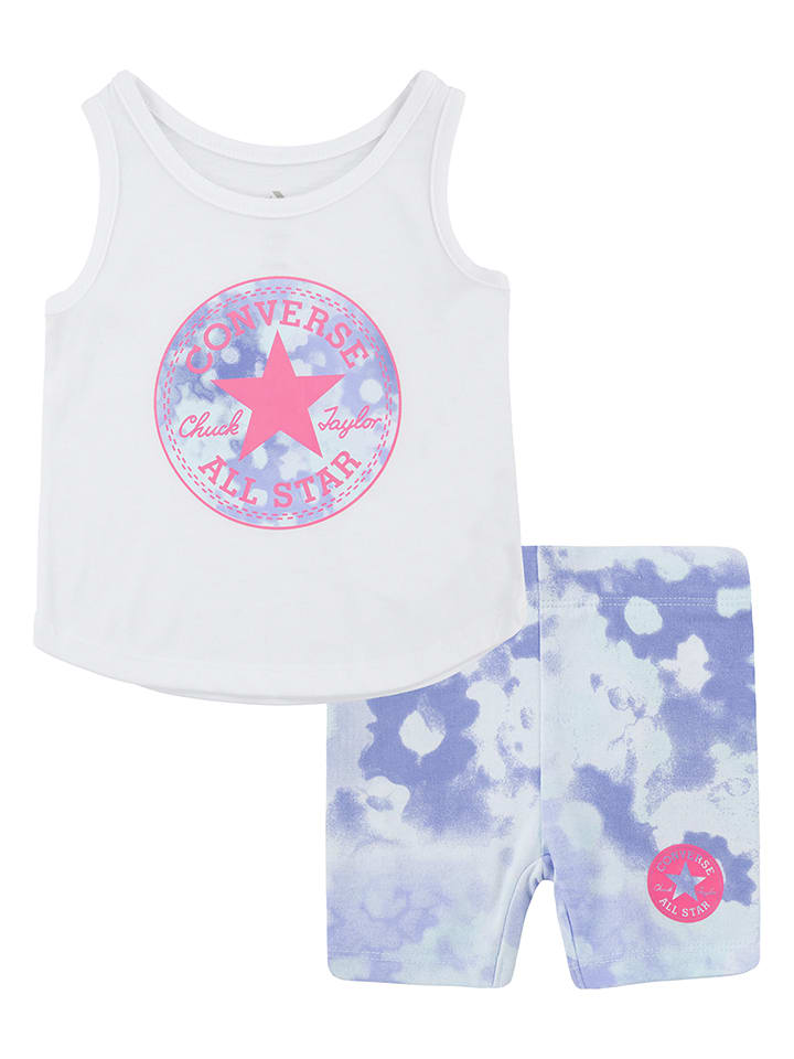 Converse 2-częściowy zestaw w kolorze biało-błękitnym rozmiar: 116/122