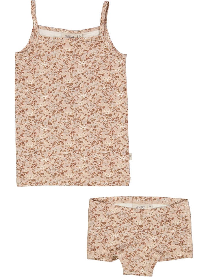 Wheat 2-częściowy zestaw w kolorze beżowo-jasnoróżowym rozmiar: 110