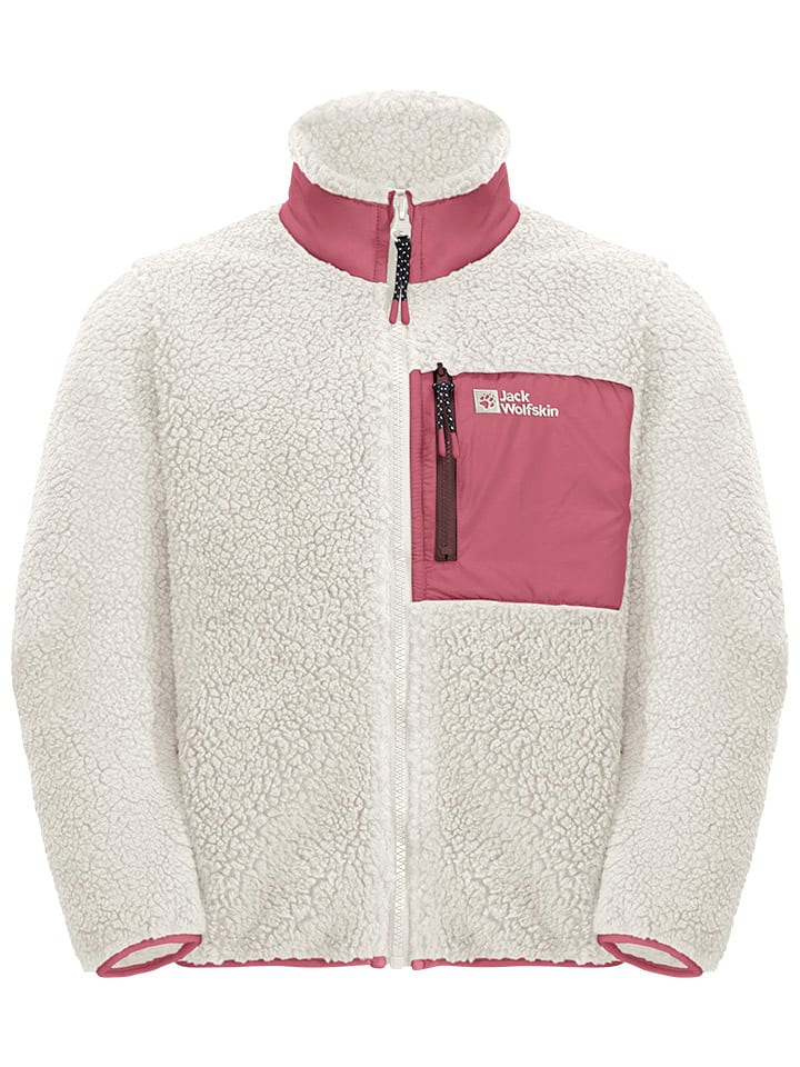 Jack Wolfskin Kurtka polarowa "Ice Curl" w kolorze kremowym rozmiar: 164