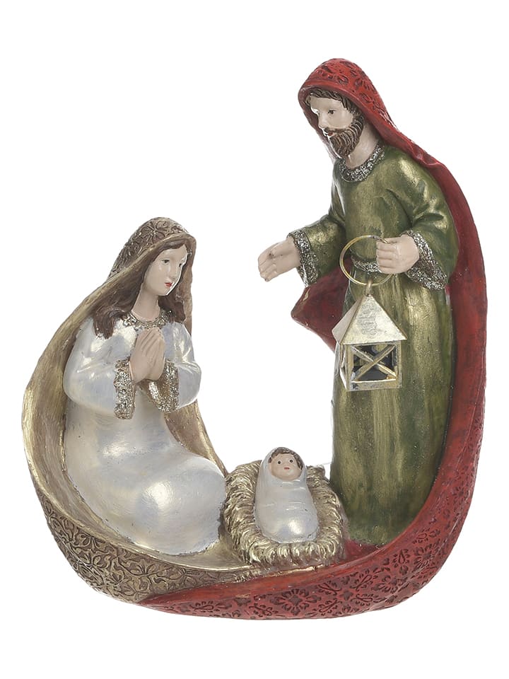 InArt Figurka dekoracyjna w kolorze czerwono-złoto-zielonym - 15 x 17 x 8 cm rozmiar: onesize