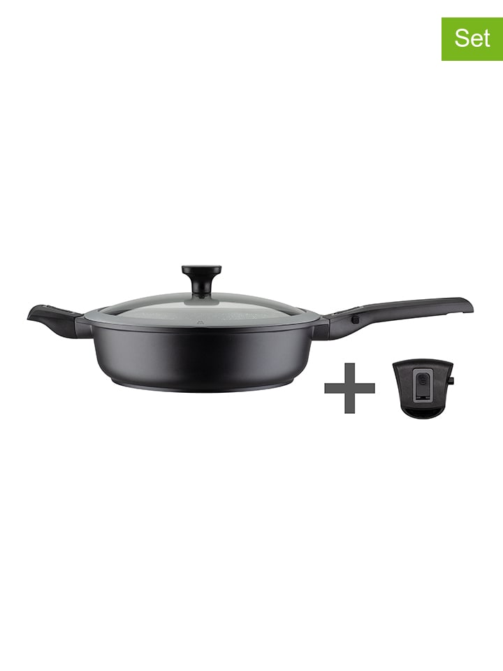 GSW 2-częściowy zestaw "Easy Click" w kolorze czarnym - Ø 28 cm rozmiar: onesize