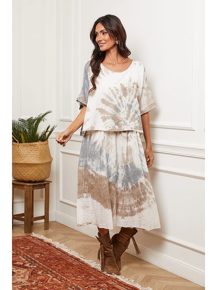 Fleur de Lin Sukienka w kolorze beżowym rozmiar: L