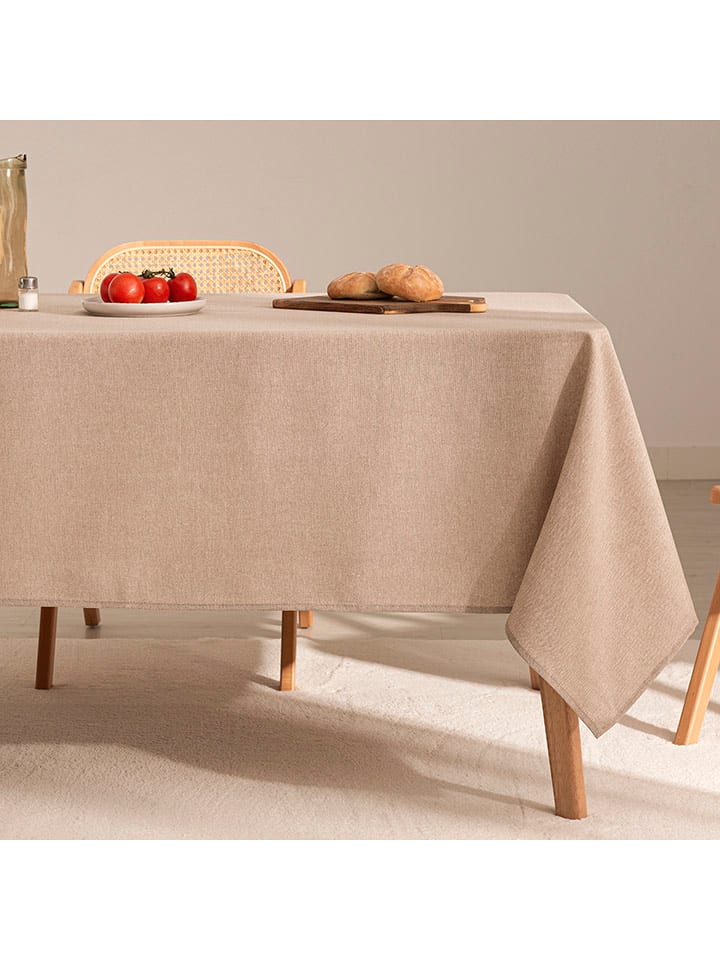 Mint Rugs Obrus "Smooth Sena" w kolorze beżowym rozmiar: 140x140 cm