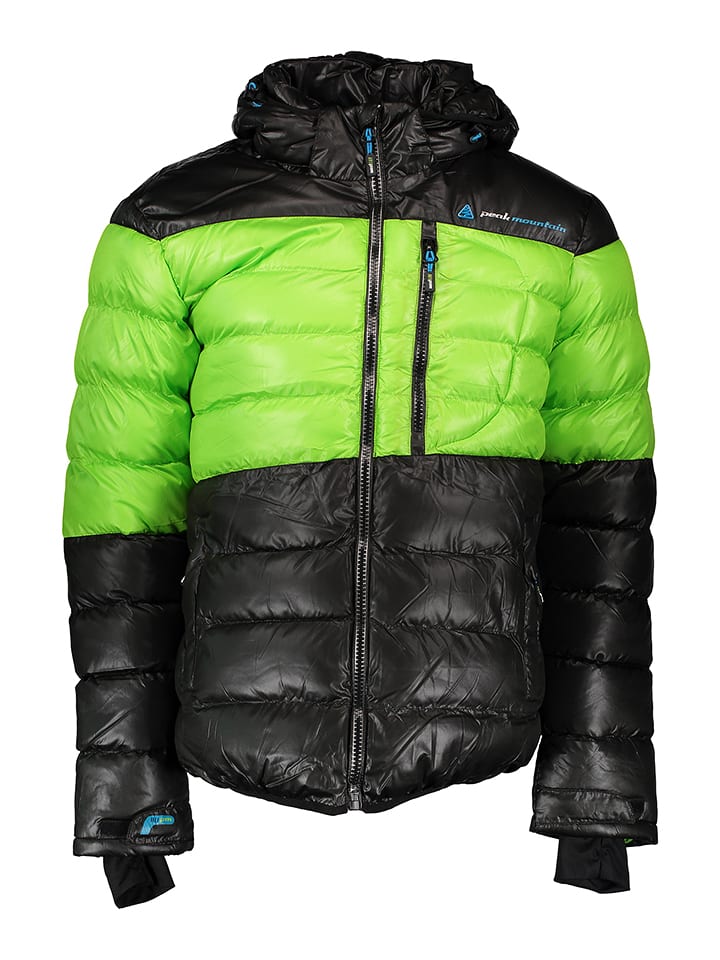 Peak Mountain Kurtka zimowa w kolorze zielono-czarnym rozmiar: XL