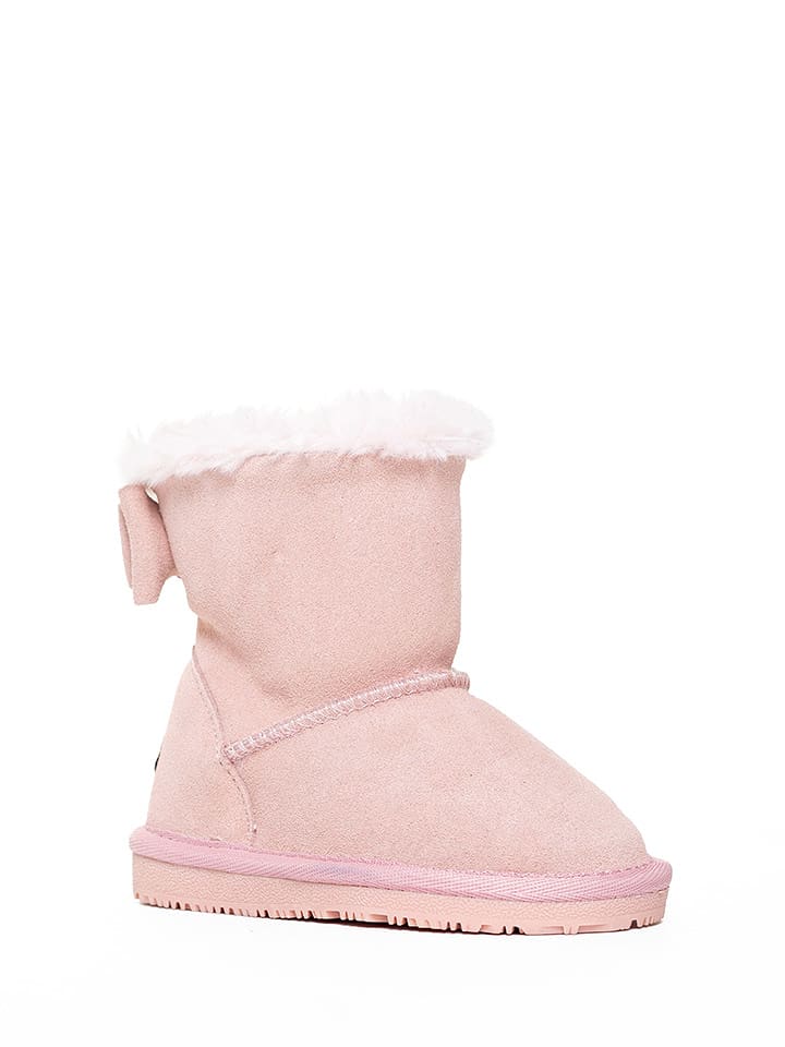 NICEBAY Skórzane botki zimowe "Elwha" w kolorze jasnoróżowym rozmiar: 23