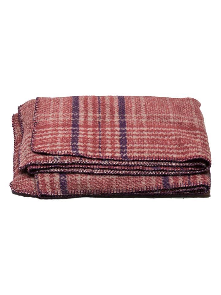 David Fussenegger Koc "Savonna - Karo" w kolorze czerwonym rozmiar: 200x150 cm