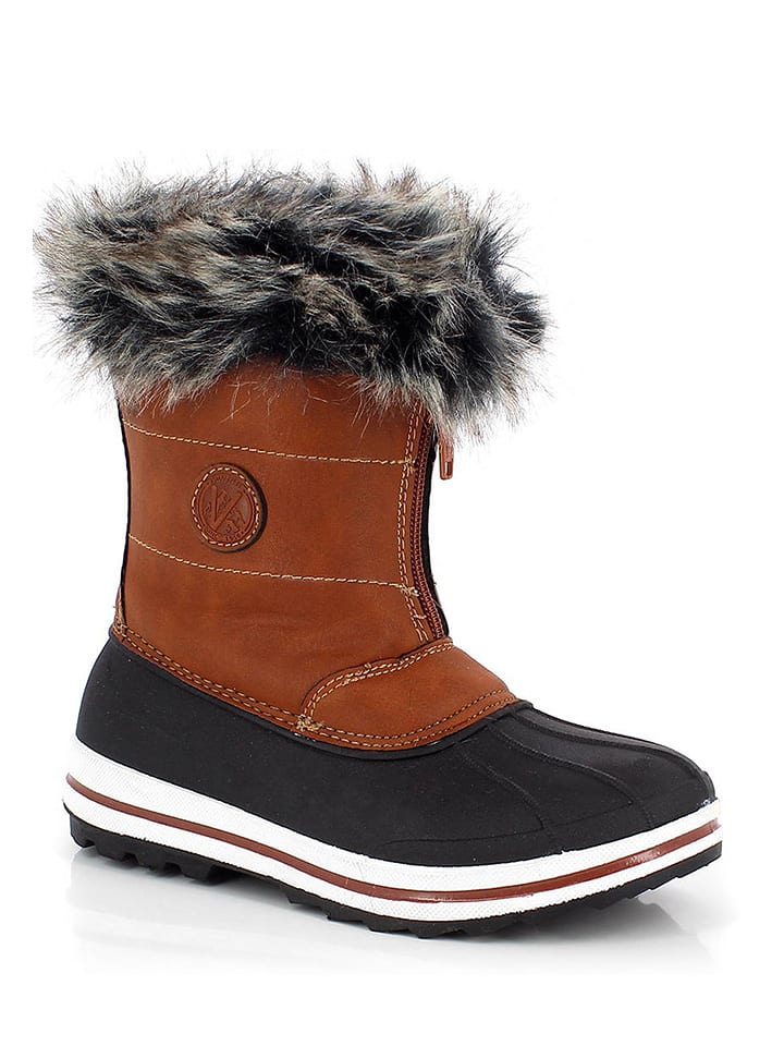 Kozaki zimowe "Come" w kolorze brązowym