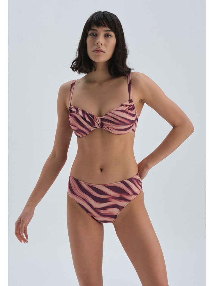 Biustonosz bikini w kolorze brązowo-beżowym