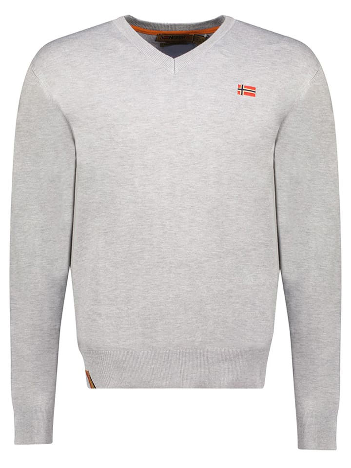 Geographical Norway Sweter w kolorze szarym rozmiar: M
