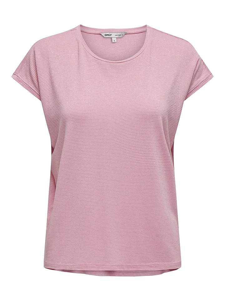 ONLY Koszulka w kolorze jasnoróżowym rozmiar: XS