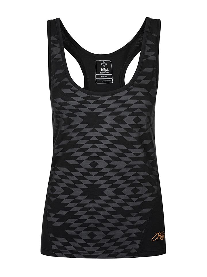 Top w kolorze czarno-antracytowym