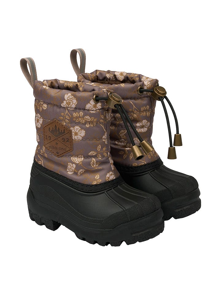 mikk-line Botki zimowe w kolorze czarno-brązowym rozmiar: 26