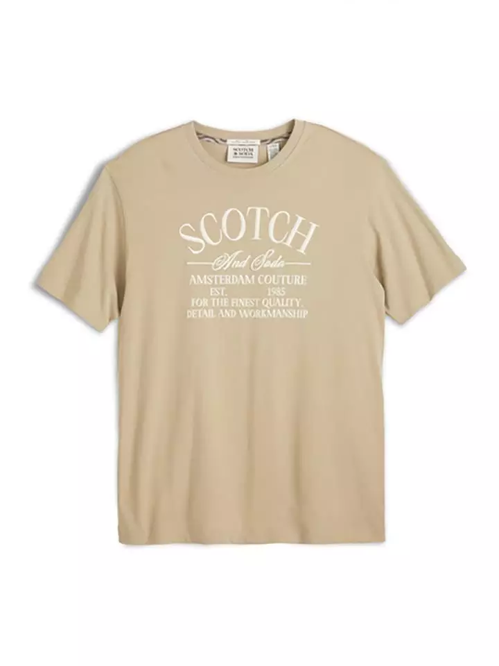 Scotch & Soda Koszulka w kolorze beżowym rozmiar: L