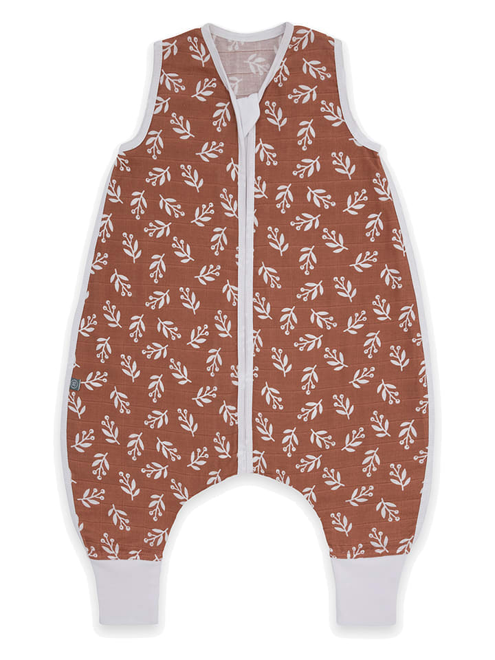 Emma&Noah Śpiworek w kolorze brązowym z nóżkami rozmiar: 110 cm