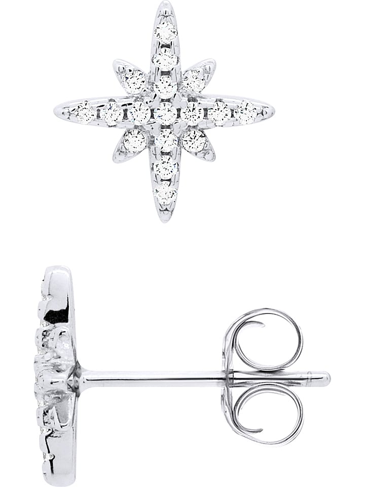 Wishlist Srebrne kolczyki-wkrętki z cyrkoniami rozmiar: onesize