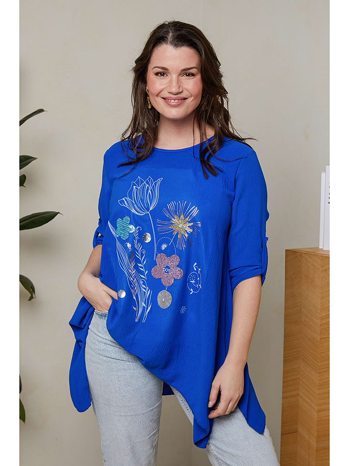 Curvy Lady Bluzka w kolorze niebieskim rozmiar: 40/42