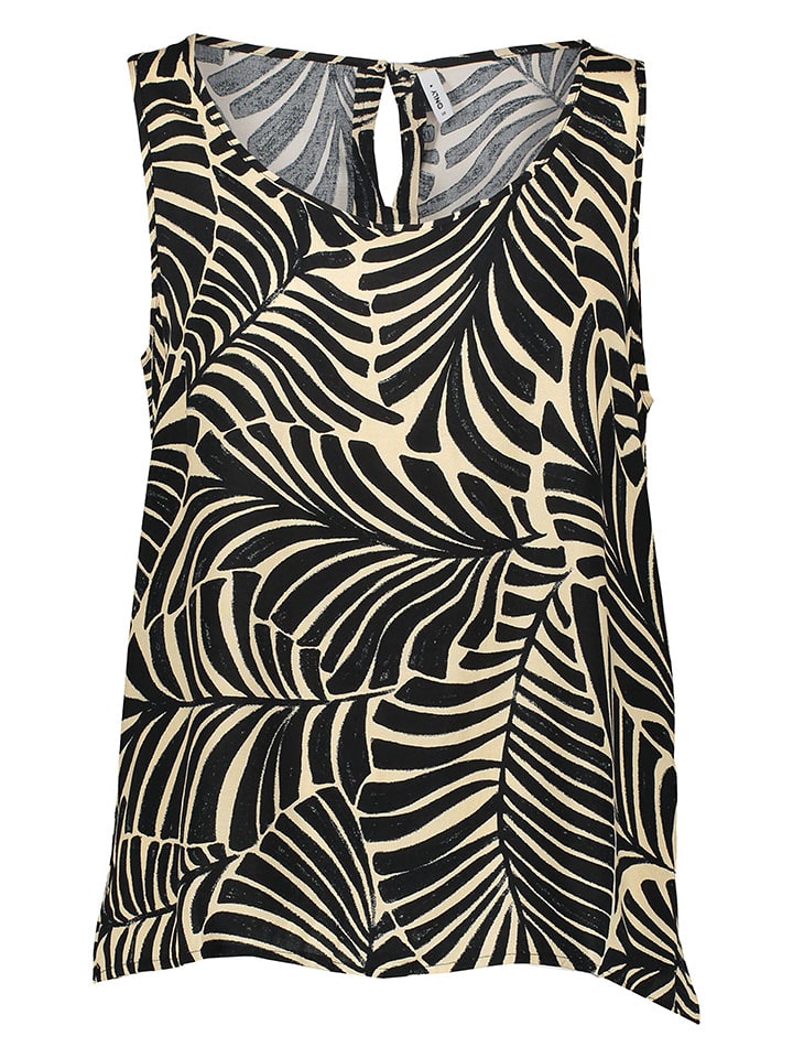 ONLY Top w kolorze beżowo-czarnym rozmiar: 34