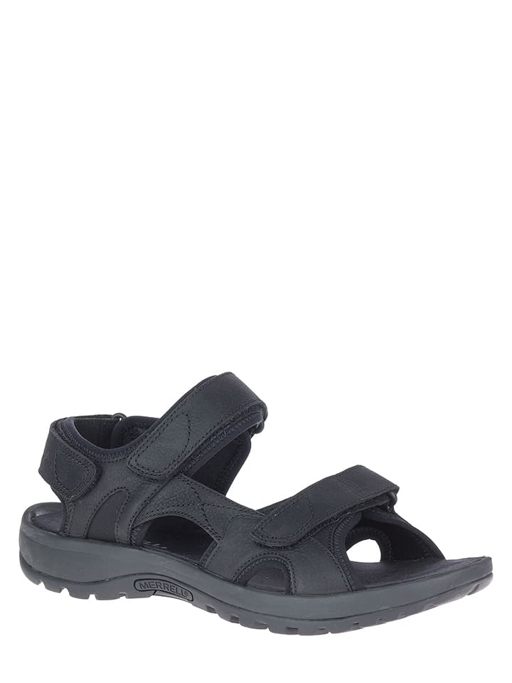 Merrell Skórzane sandały trekkingowe "Sandspur 2" w kolorze czarnym rozmiar: 41