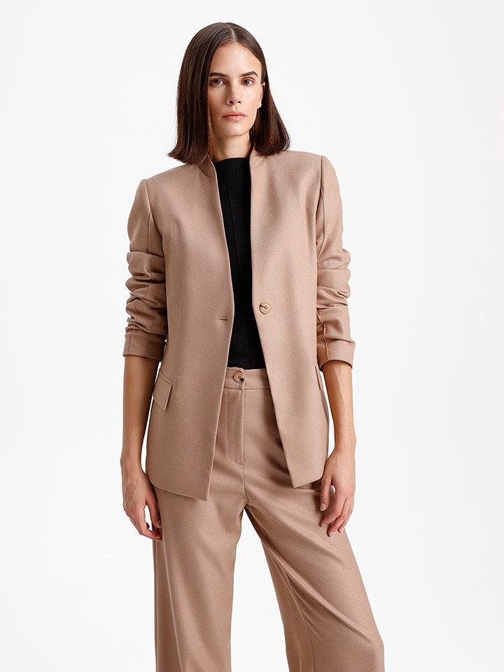 BGN Blezer w kolorze jasnobrązowym rozmiar: 40