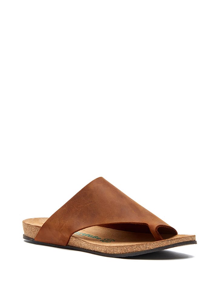 Comfortfusse Skórzane japonki w kolorze jasnobrązowym rozmiar: 38