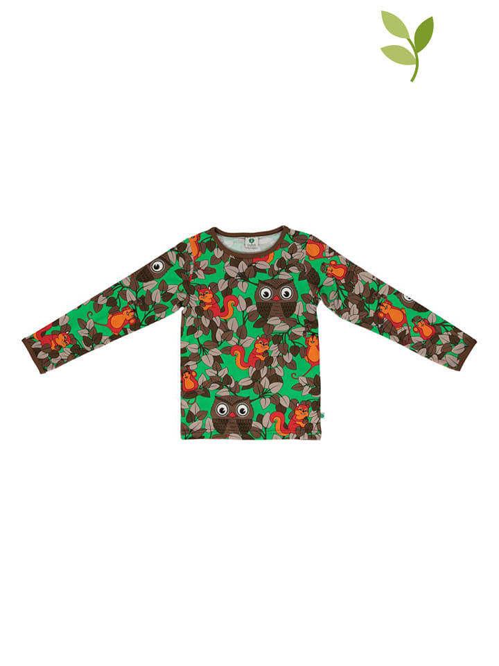 Koszulka "Owl in tree" w kolorze zielonym