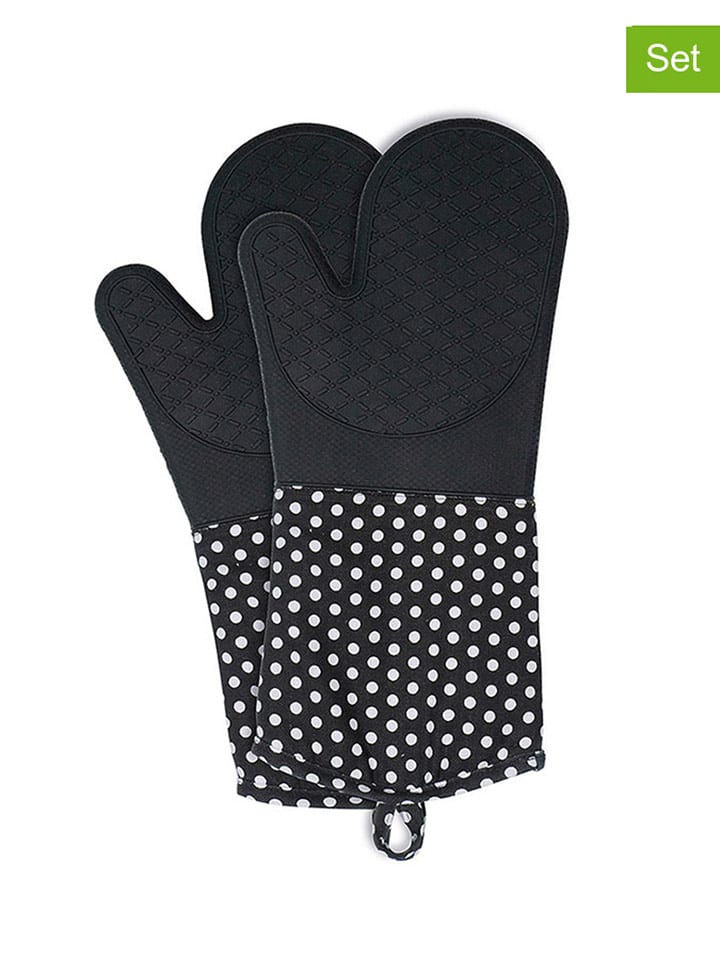 Wenko Rękawice kuchenne (2 szt.) w kolorze czarnym - 37,5 x 18,5 cm rozmiar: onesize