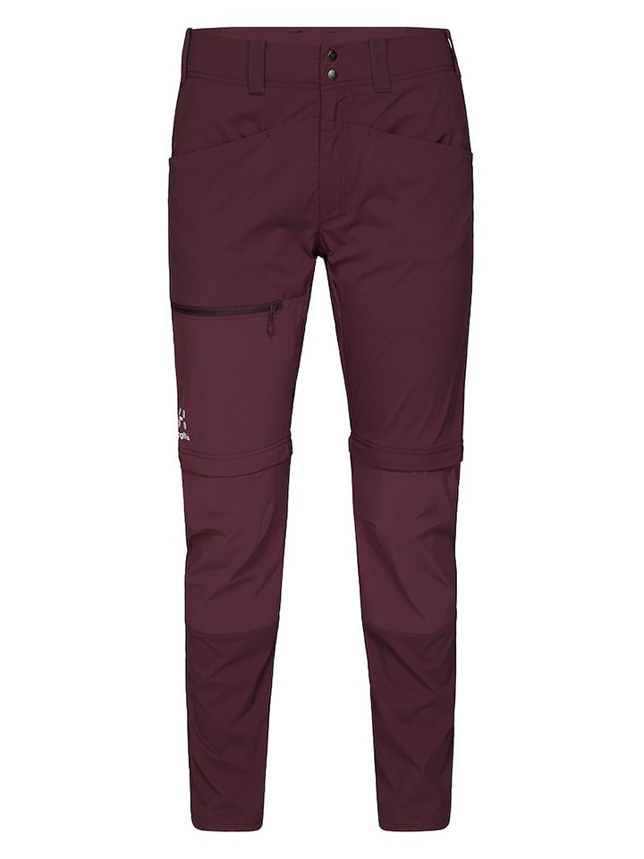 Spodnie funkcyjne Zipp-Off "Lite Slim" w kolorze bordowym