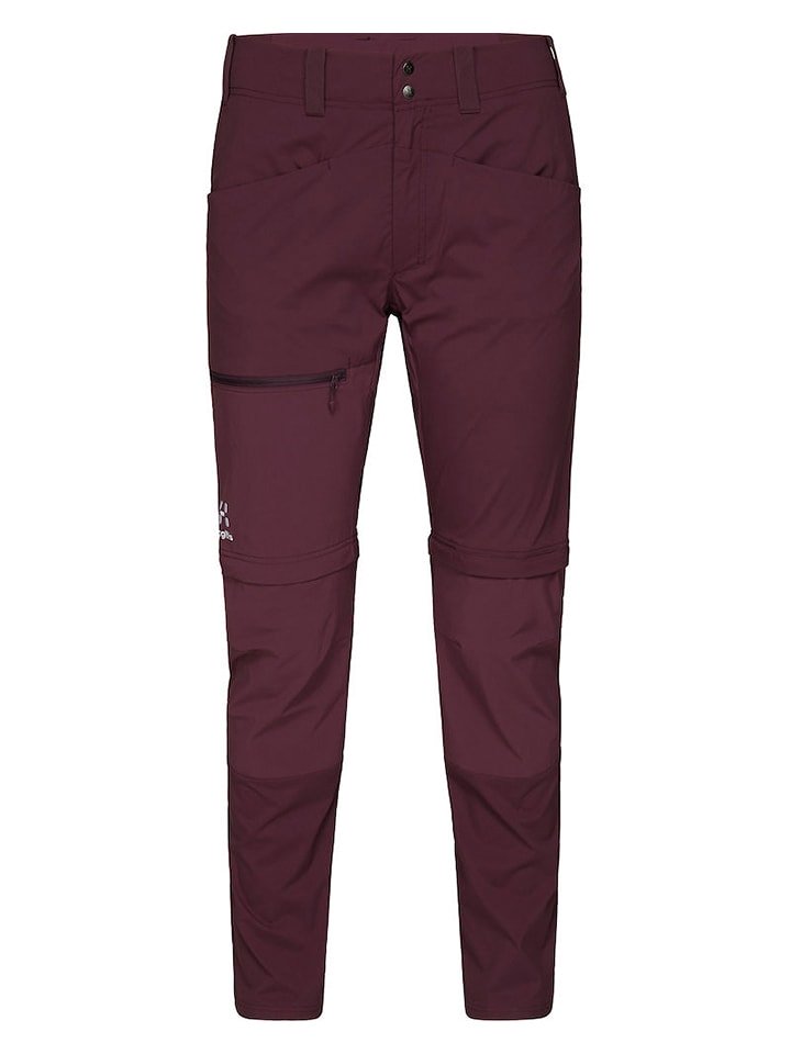 Spodnie funkcyjne Zipp-Off "Lite Slim" w kolorze bordowym