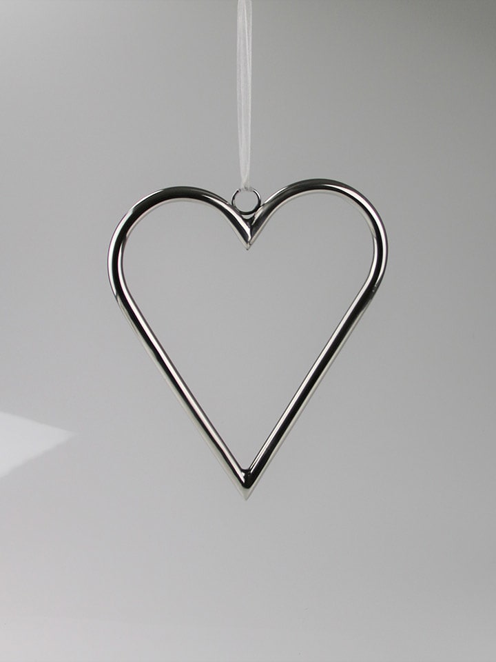 AM Design Zawieszka dekoracyjna w kolorze srebrnym - 22 x 25 cm rozmiar: onesize