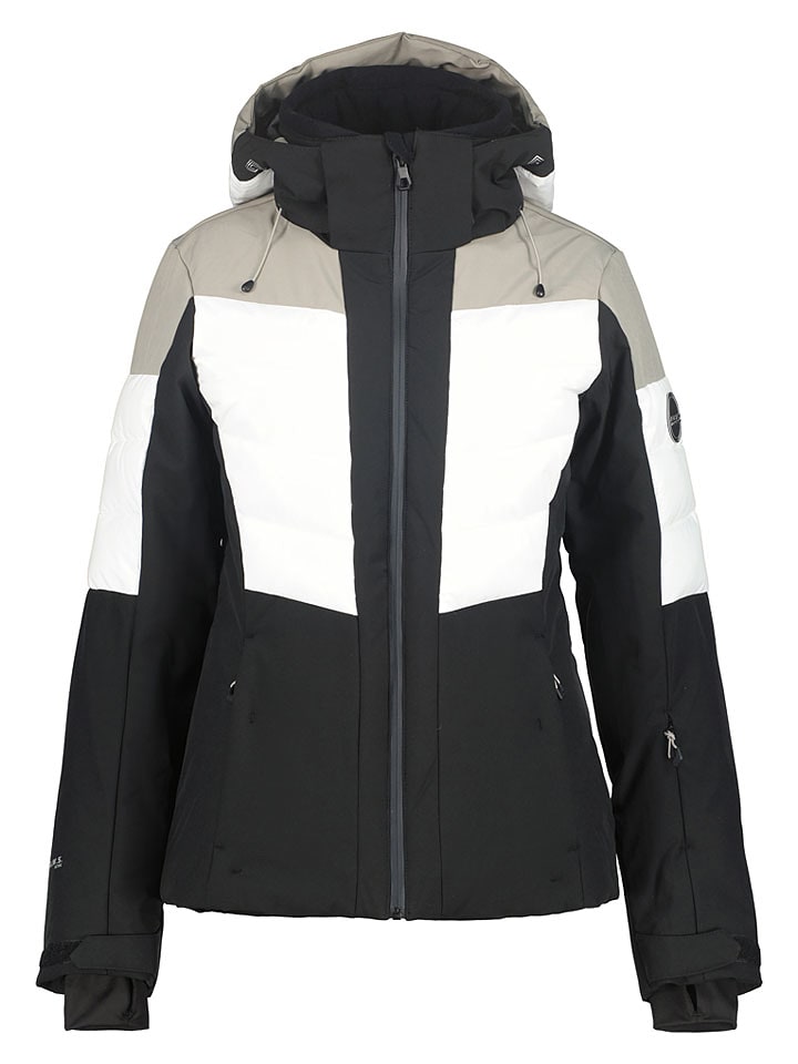 Icepeak Kurtka narciarska "Florala" w kolorze beżowo-biało-czarnym rozmiar: 44