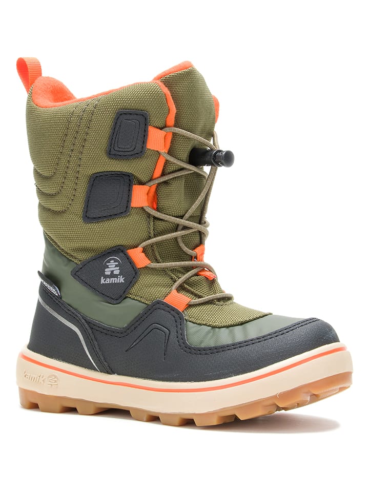 Kamik Kozaki zimowe "Bouncer" w kolorze oliwkowym rozmiar: 34