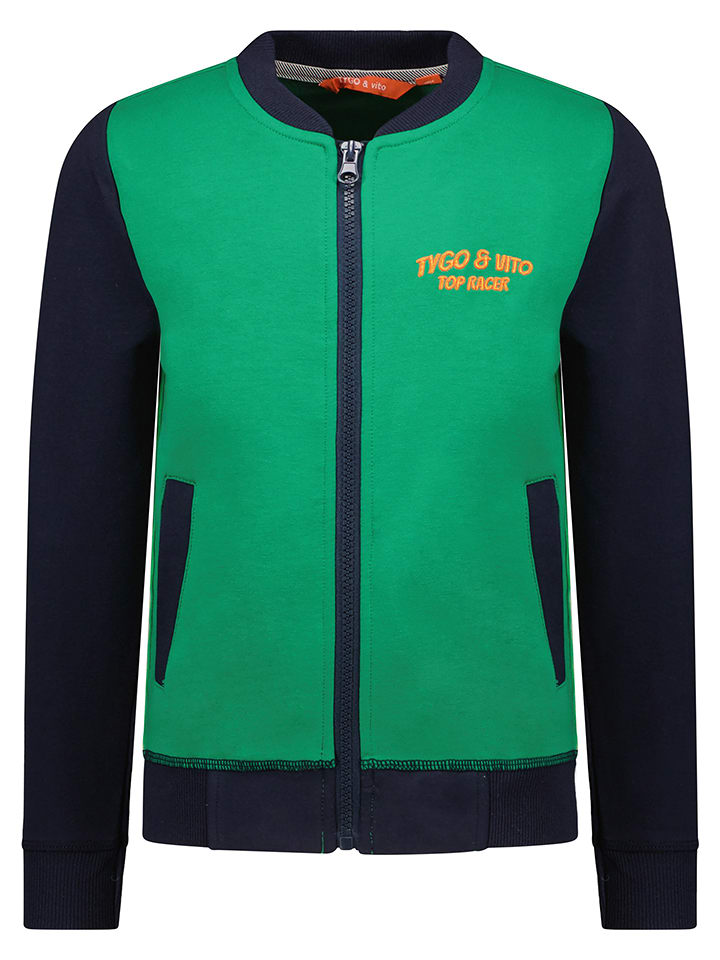 Tygo & Vito Bluza w kolorze granatowo-zielonym rozmiar: 134/140