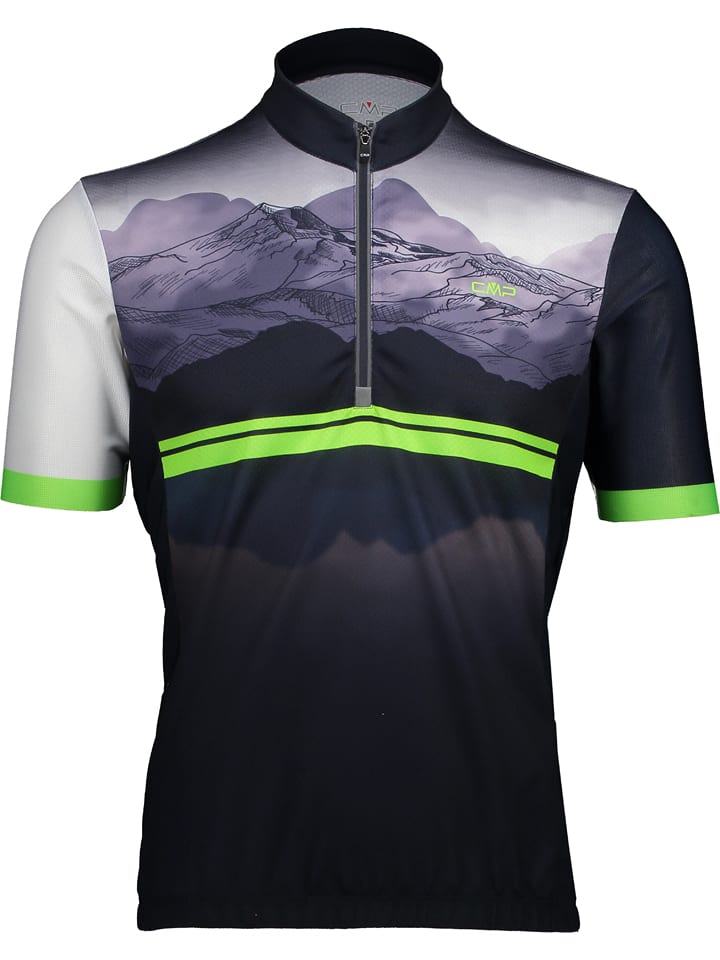 CMP Koszulka kolarska w kolorze czarno-antracytowym rozmiar: 46