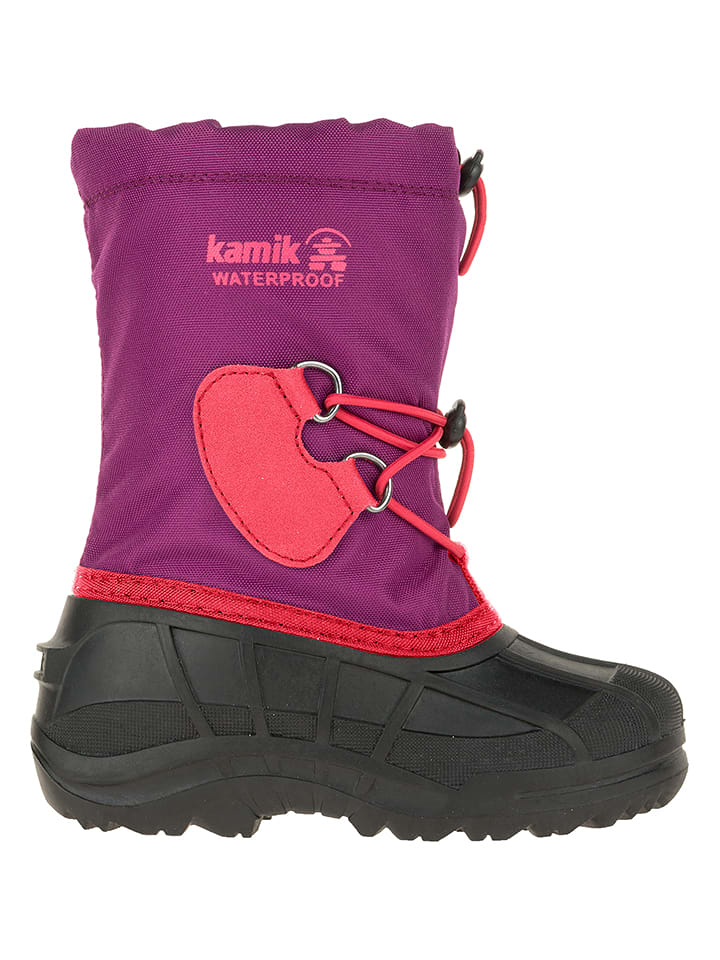 Kamik Kozaki zimowe "Southfrost 2" w kolorze antracytowo-żółtym rozmiar: 27