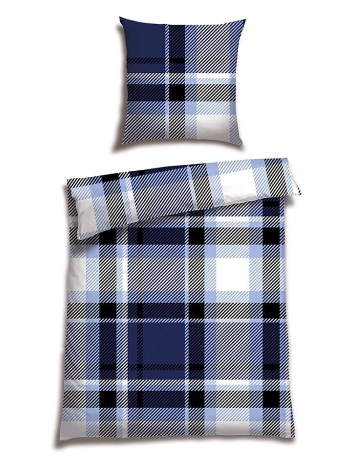 Komplet pościeli flanelowej "Setta" w kolorze niebieskim