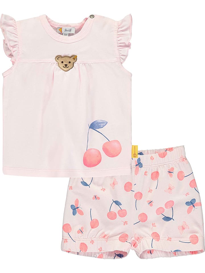 2-częściowy zestaw w kolorze jasnoróżowym ze wzorem