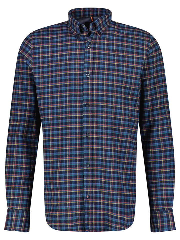 Koszula w kolorze granatowo-czarno-czerwonym