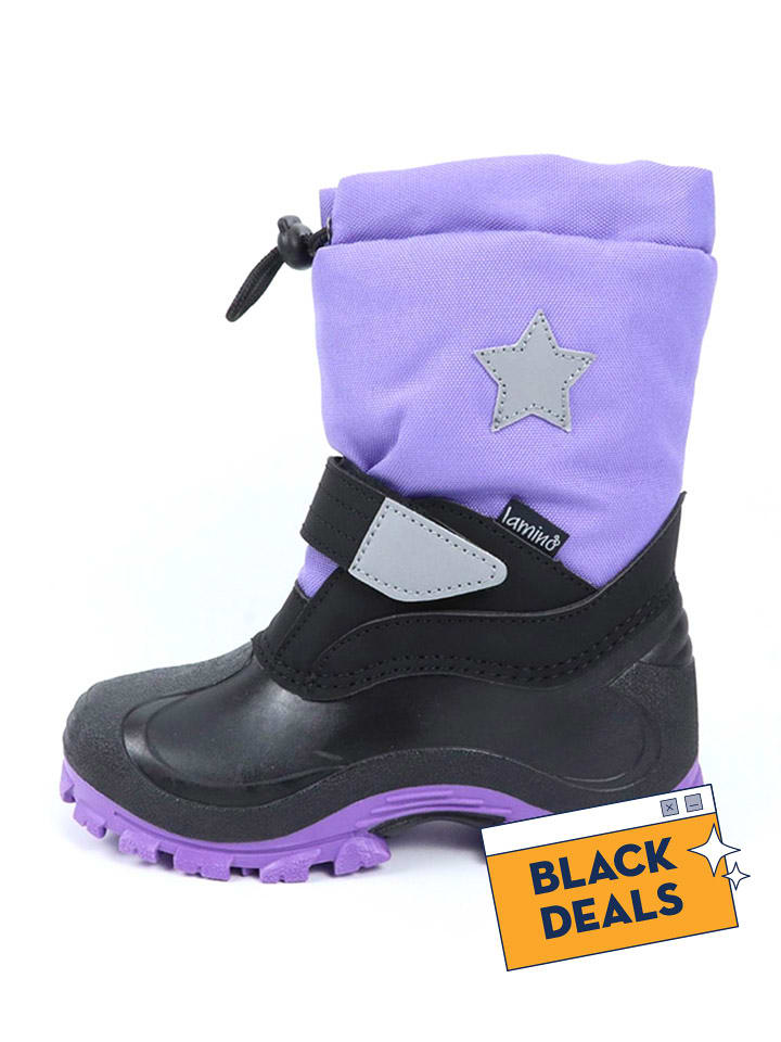 lamino Kozaki zimowe w kolorze fioletowym rozmiar: 33
