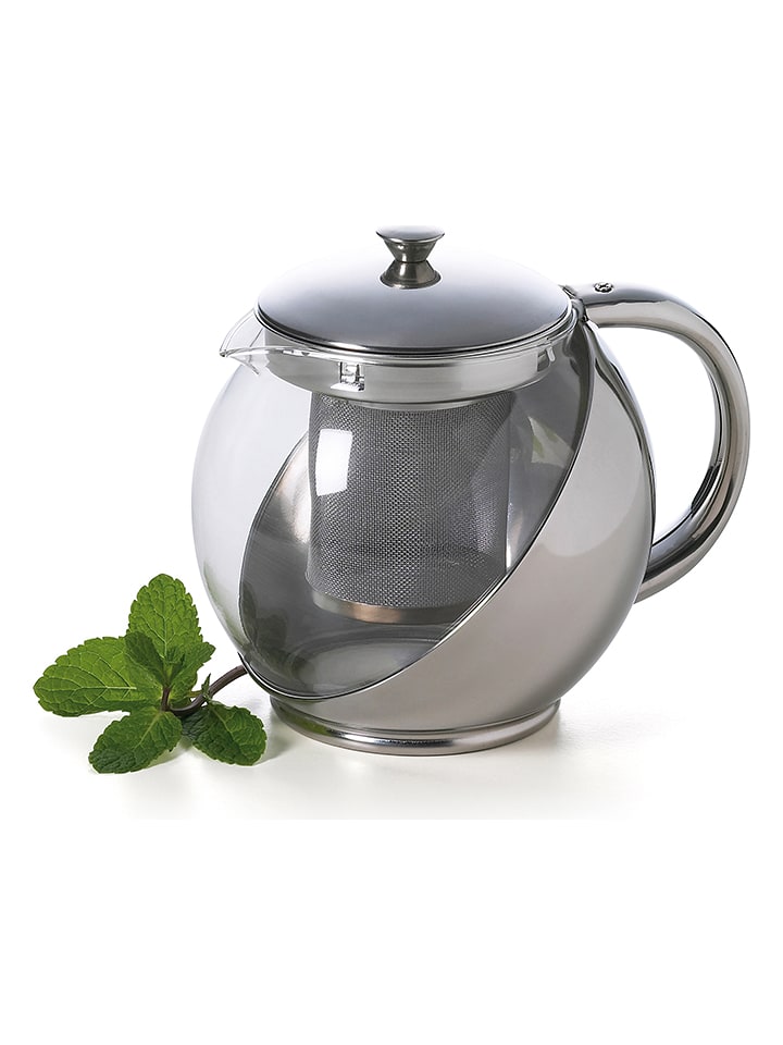 Trendy Kitchen by EXCÉLSA Dzbanek w kolorze srebrnym do herbaty - 900 ml rozmiar: onesize
