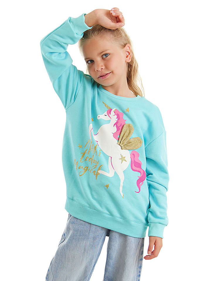 Denokids Bluza w kolorze turkusowym rozmiar: 140
