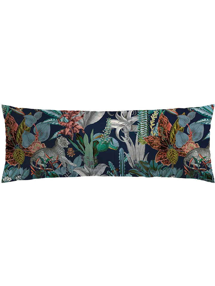 CXL by Christian Lacroix Satynowa poszewka w kolorze granatowym ze wzorem na poduszkę rozmiar: 80x80 cm