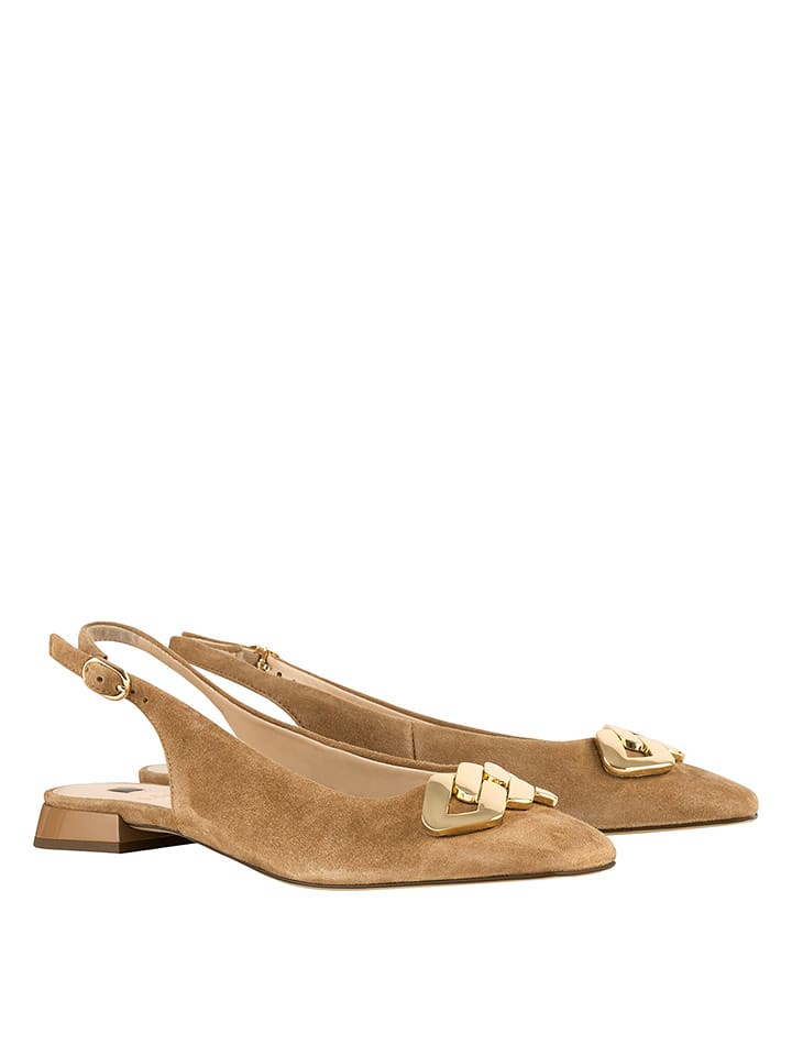 Högl Baleriny "Jacky" w kolorze jasnobrązowym rozmiar: 43