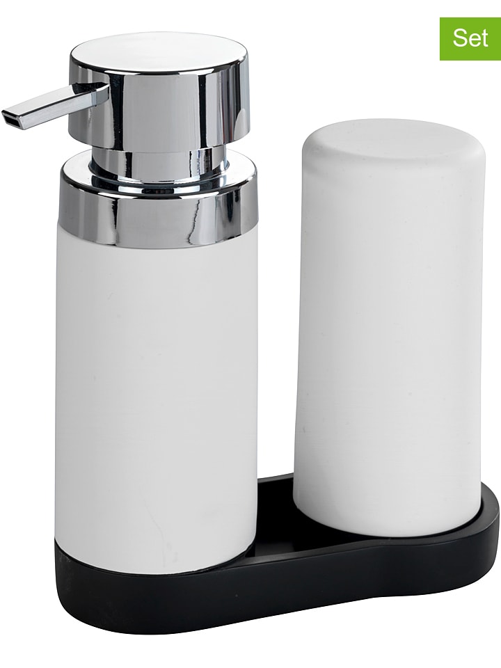 Wenko 3-częściowy zestaw "Easy Squeez-e" w kolorze srebrno-białym rozmiar: onesize