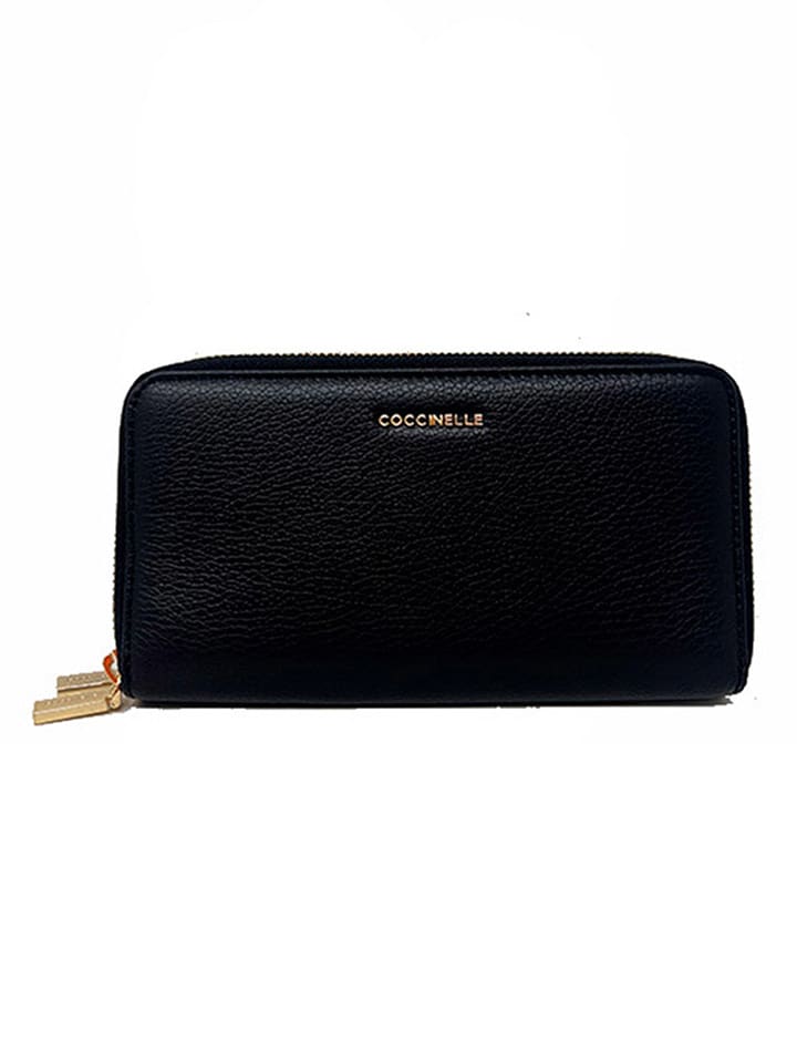 COCCINELLE Skórzany portfel w kolorze czarnym - 20 x 11 cm rozmiar: onesize