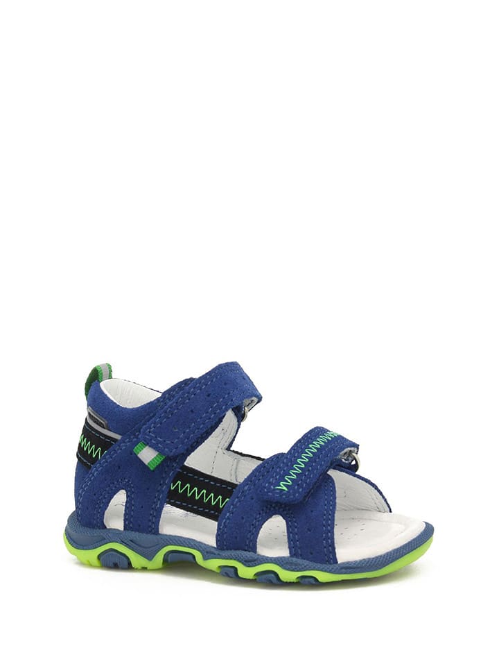 Skórzane sandały w kolorze granatowym