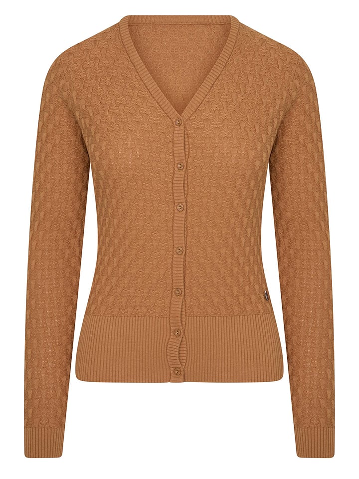 Kardigan "Fragile" w kolorze jasnobrązowym